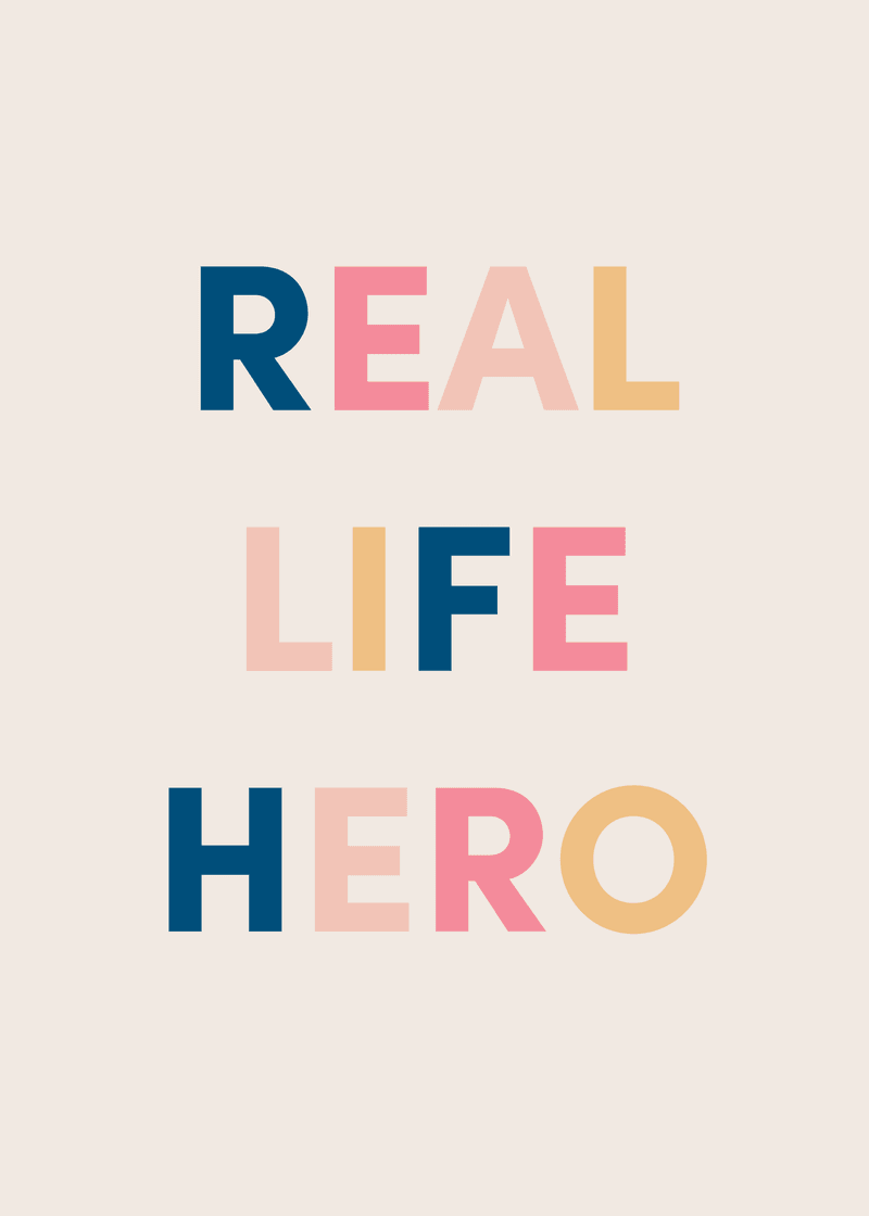 Real Life Hero Greeting Card K8