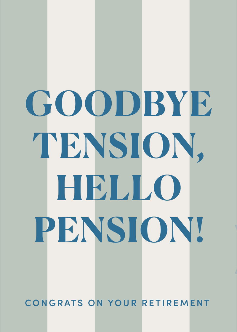 Hello Pension Greeting Card K5