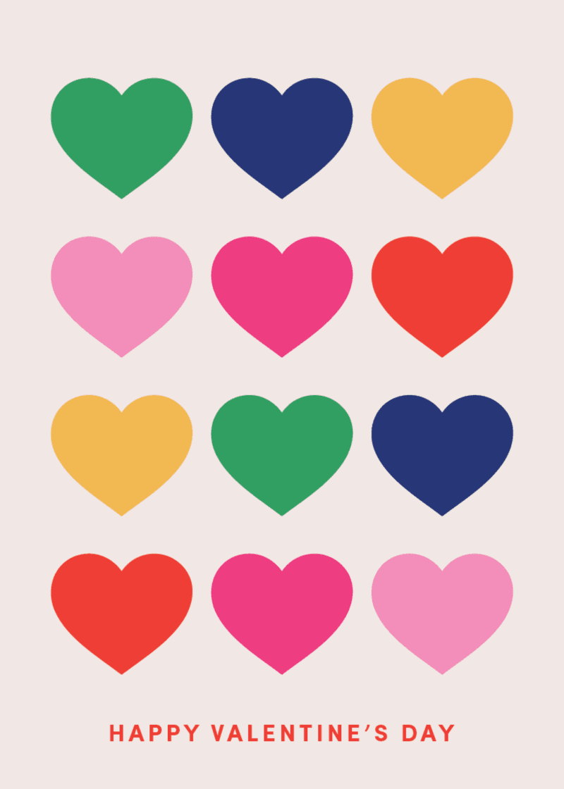 Hearts Greeting Card E0