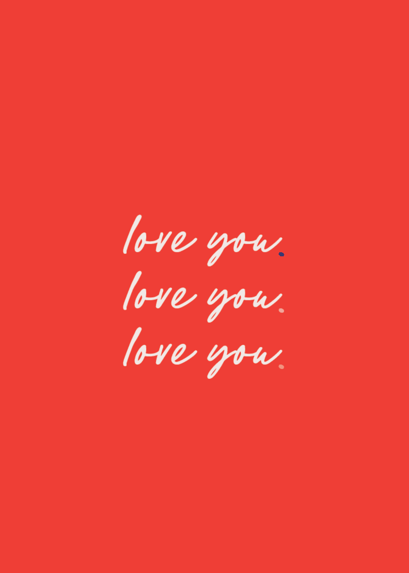 Love You Greeting Card E8