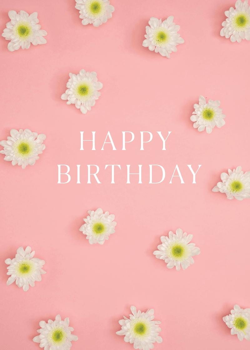 Happy Birthday Flowers Greeting Card L7