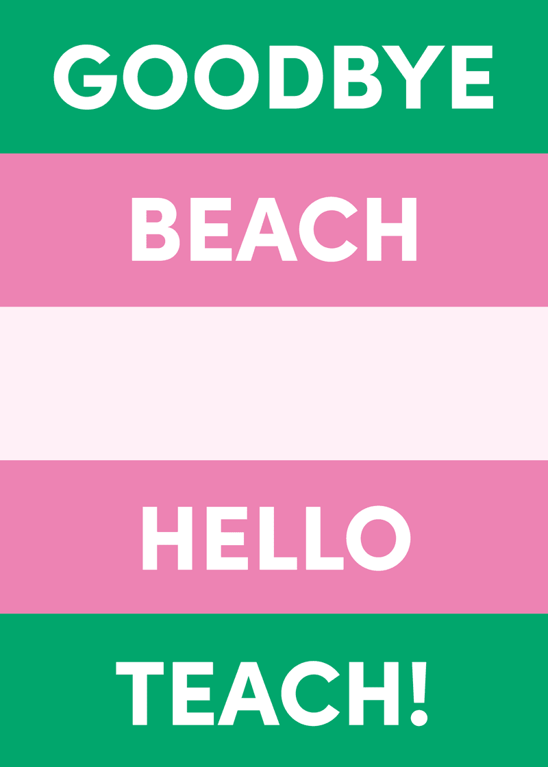 Hello Teach Greeting Card J9