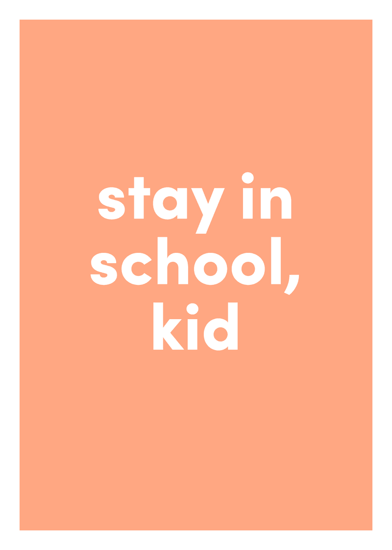 Stay in School Greeting Card F8