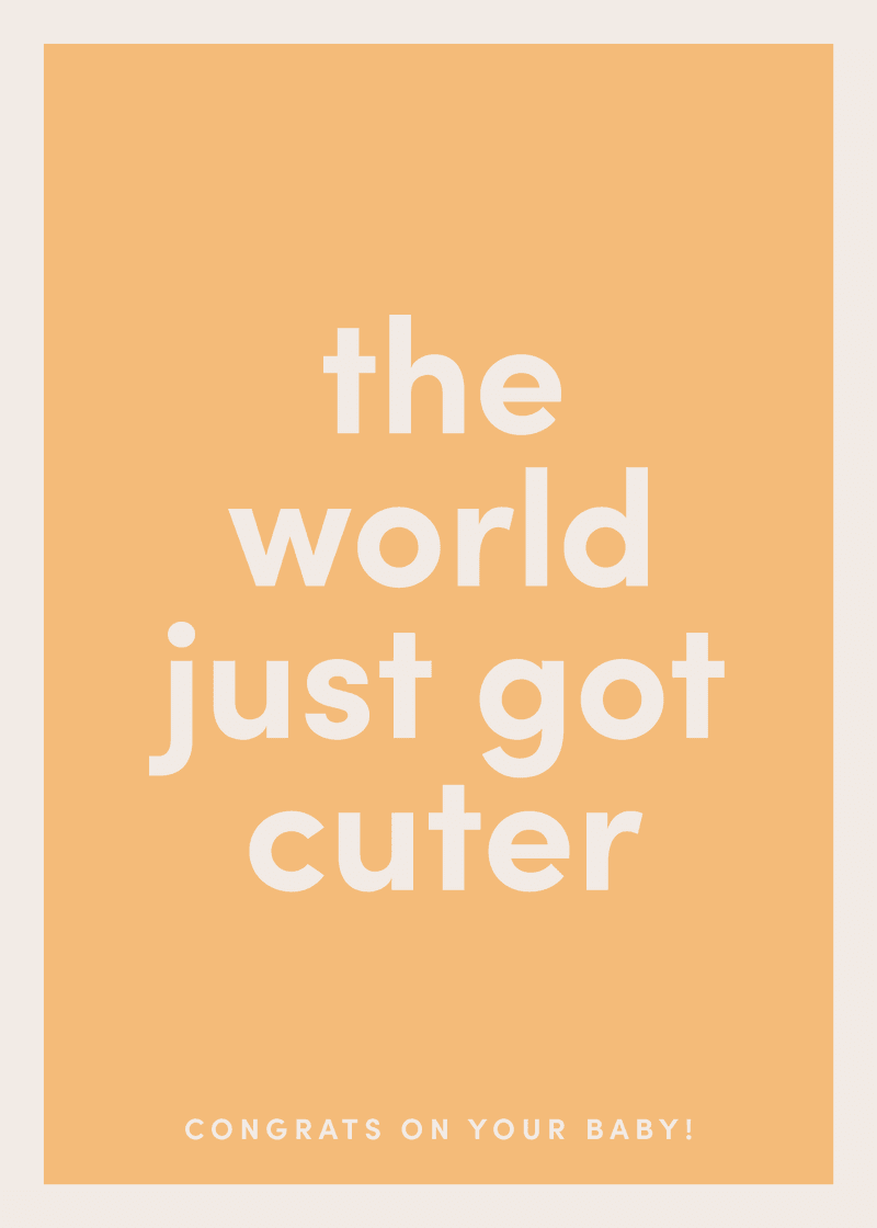 World Just Got Cuter Greeting Card L5