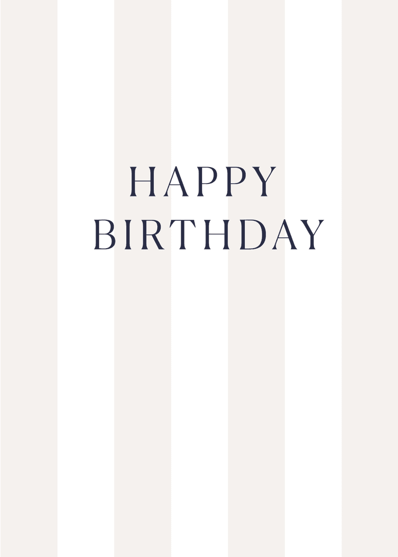 Happy Birthday Stripes Greeting Card R8