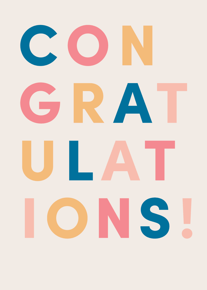 Bogg Congratulations Greeting Card M8