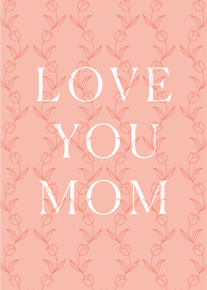 Love You Mom Greeting Card Q3