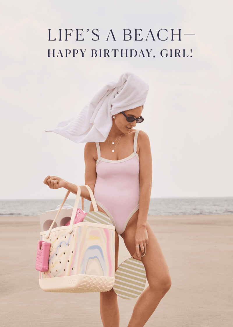 Happy Birthday Beach Greeting Card R2