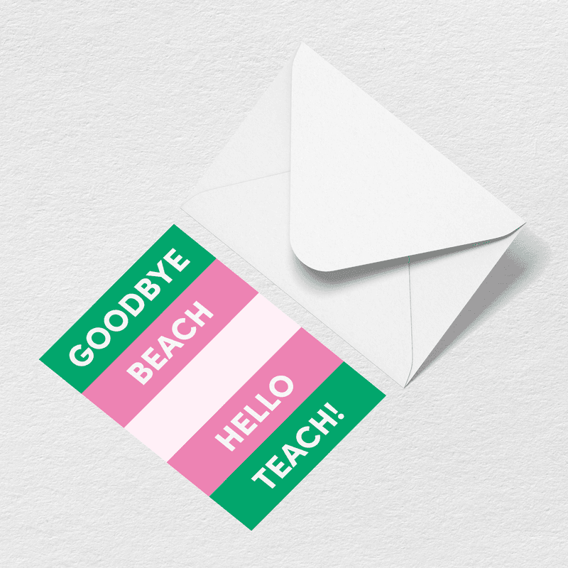 Hello Teach Greeting Card J9