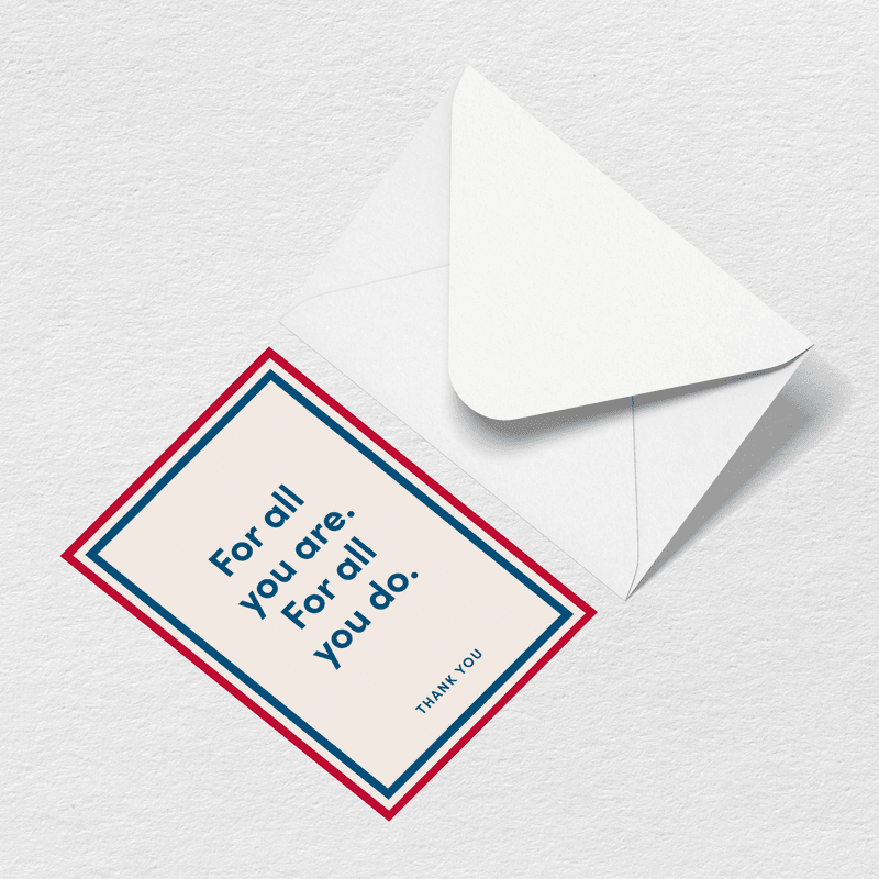 Thank You For All You Do Greeting Card G2