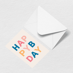 Happy Birthday Letters Greeting Card G2