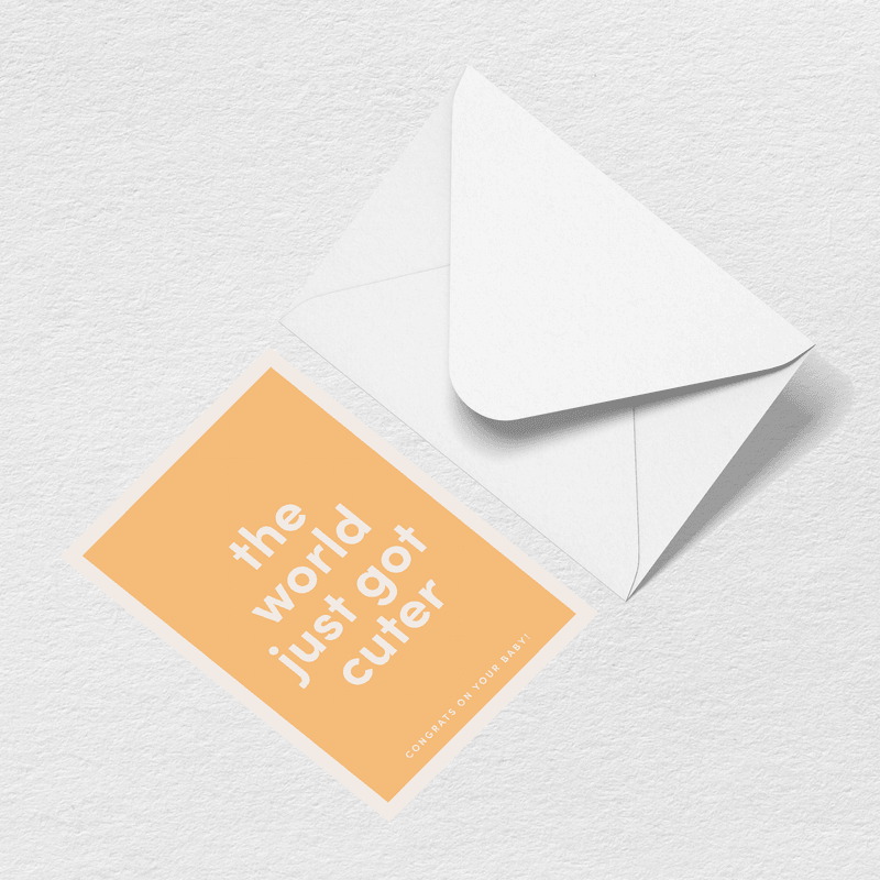 World Just Got Cuter Greeting Card L5
