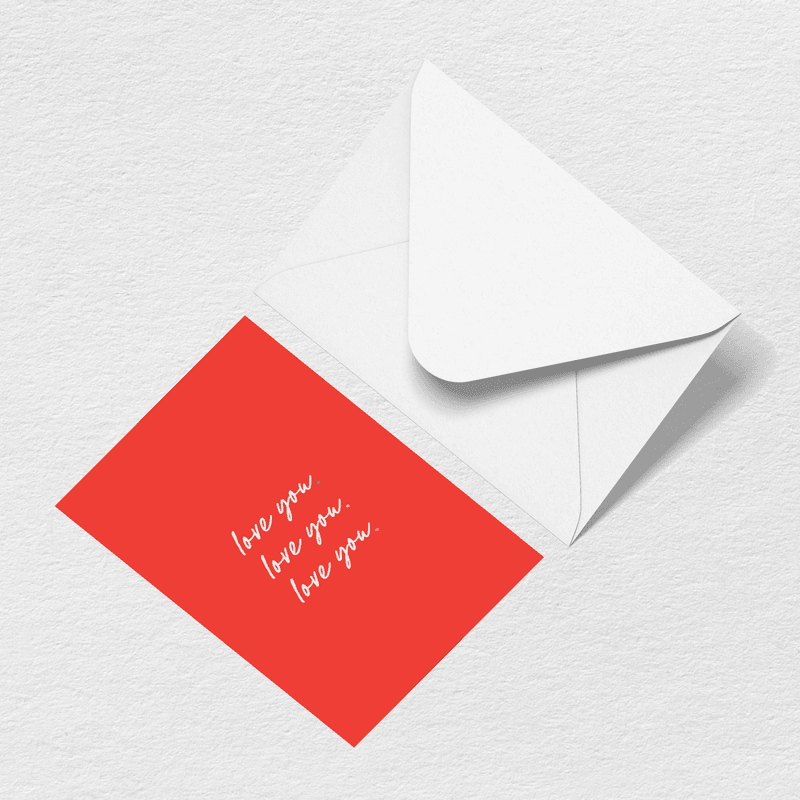 Love You Greeting Card E8