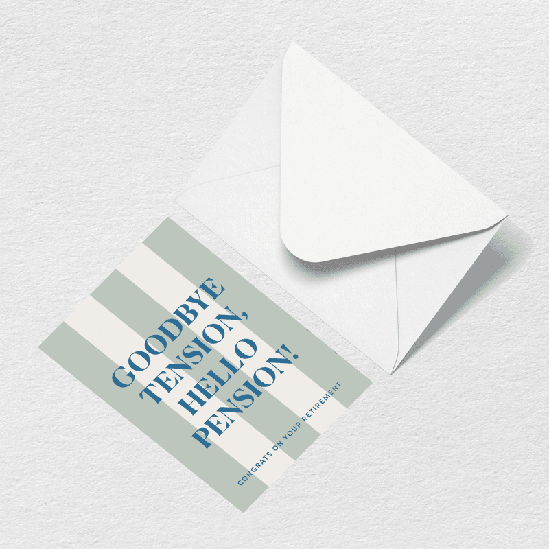 Hello Pension Greeting Card K5