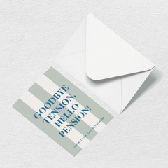Hello Pension Greeting Card K5