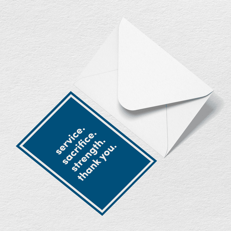 Thank You For Your Sacrifice Greeting Card S4